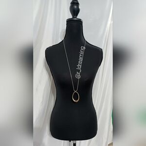 NIB Gold Corded Organic Pendant Necklace One Size